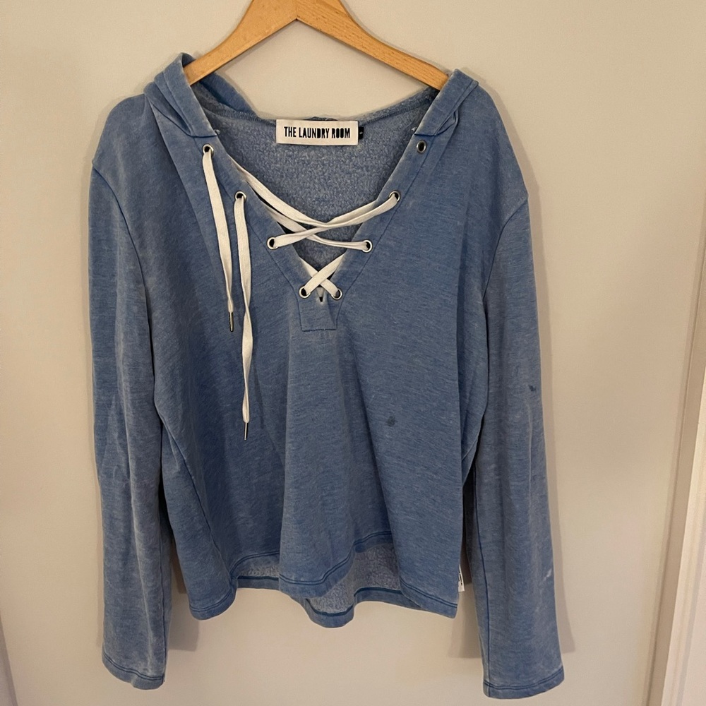THE LAUNDRY ROOM blue lattice hoodie!!